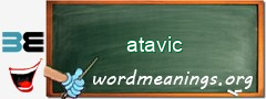 WordMeaning blackboard for atavic